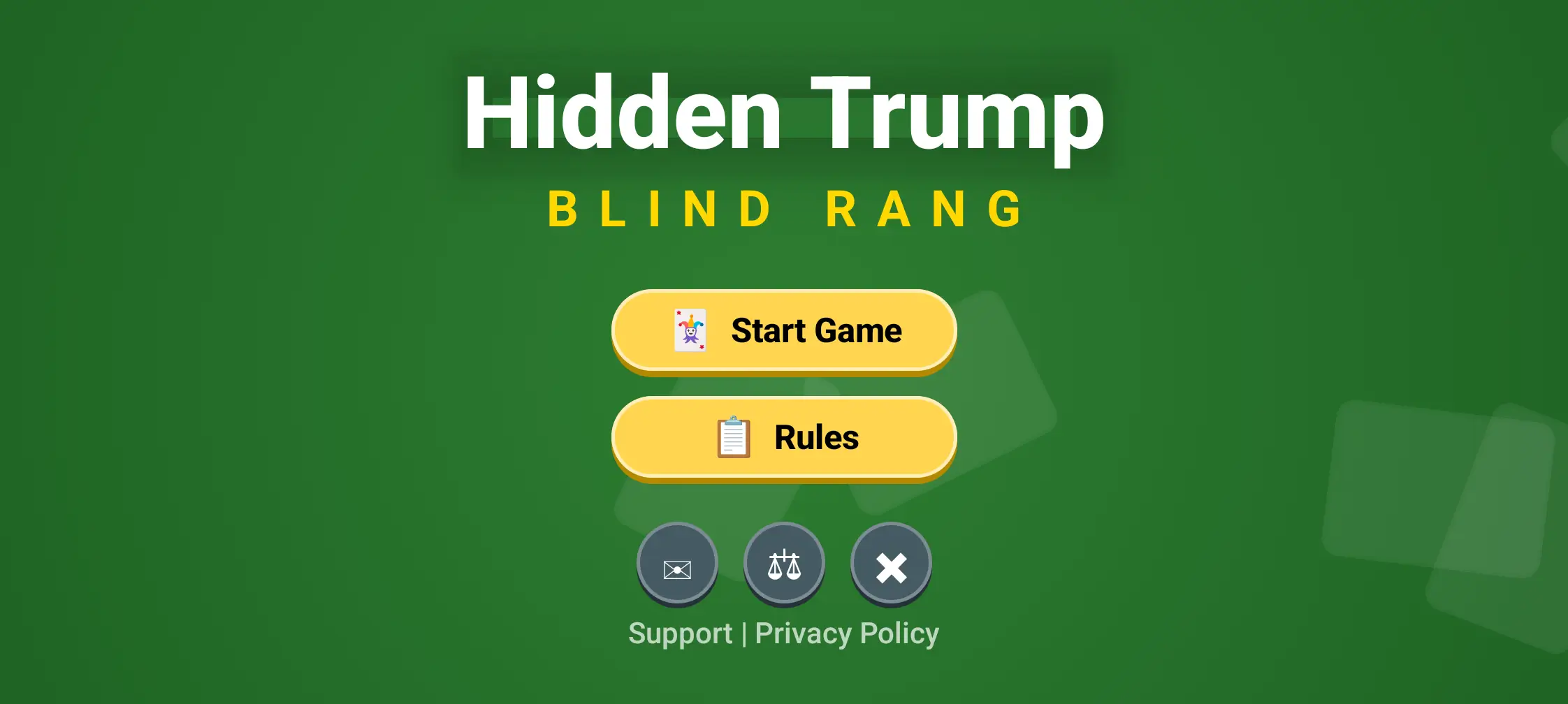 Hidden Trump home menu